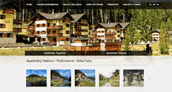 Desktop Screenshot of apartmanyhrabovo.cz